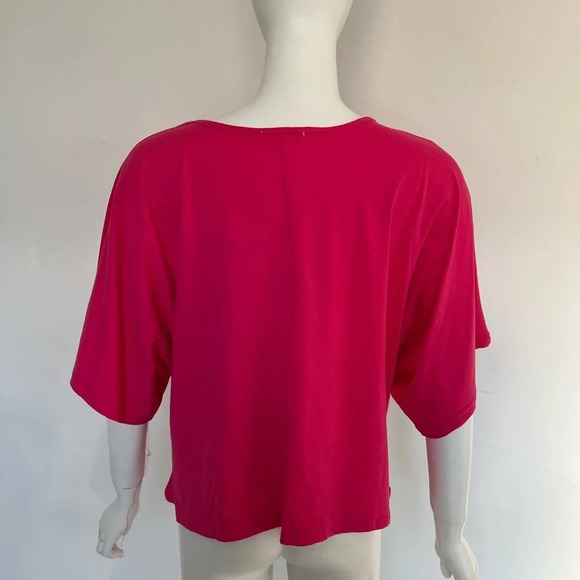 Angela Bright Pink T Shirt Reglan Size Medium New No Tags - Picture 3 of 6